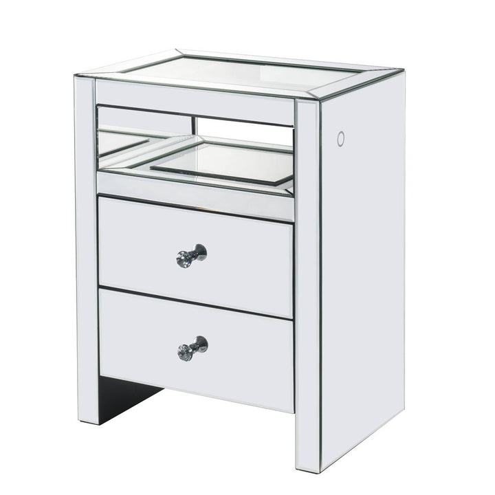 Dominic - Accent Table With LED - Mirrored