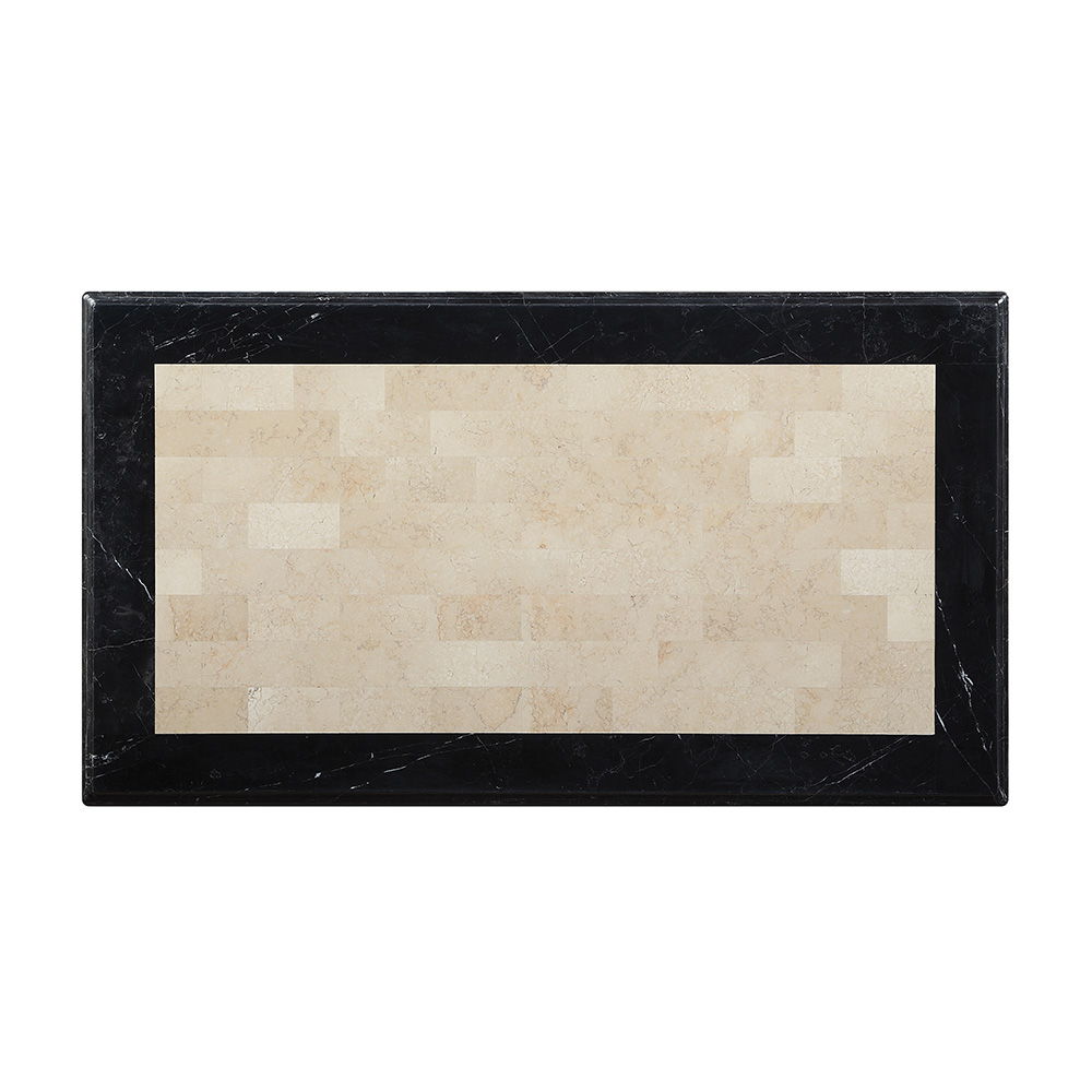 Tayden - Coffee Table With Marble Top - Marble Top & Black