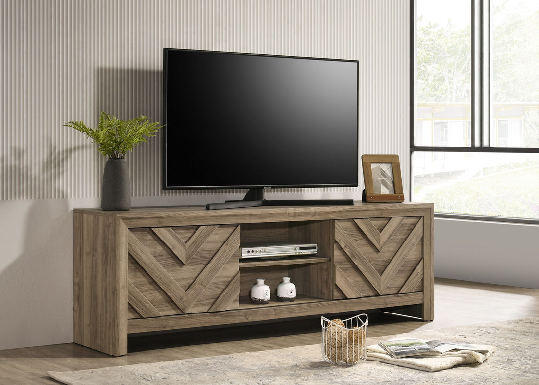 VALOR TV STAND-LIGHT BROWN