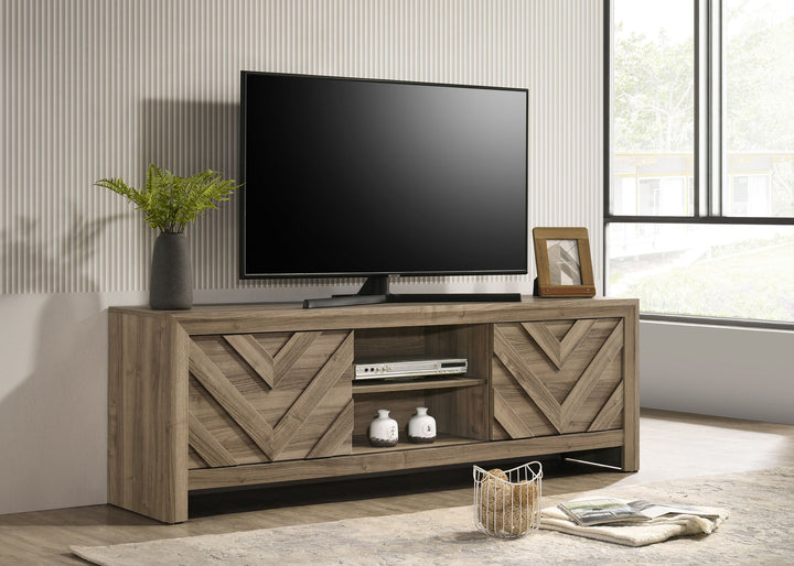 VALOR TV STAND-LIGHT BROWN