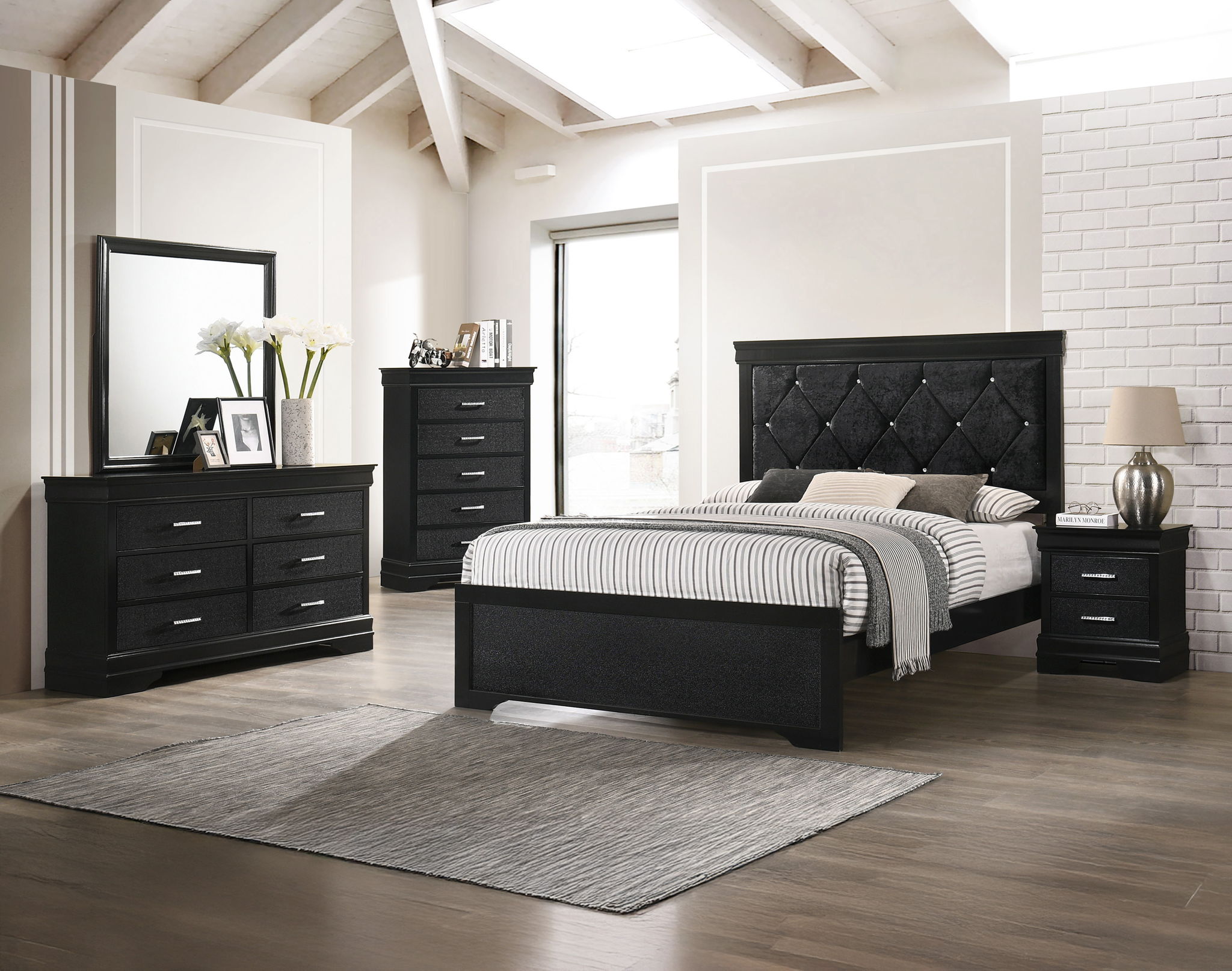AMALIA NIGHT STAND BLACK