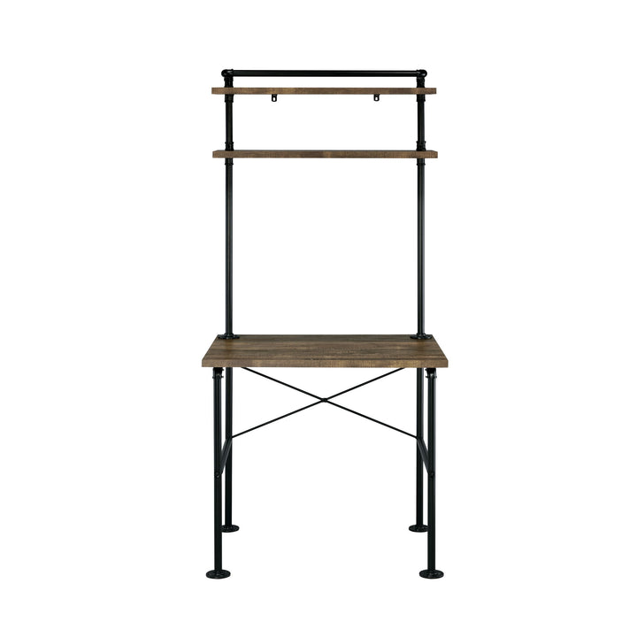 Ensata - Writing Desk - Rustic Oak & Black