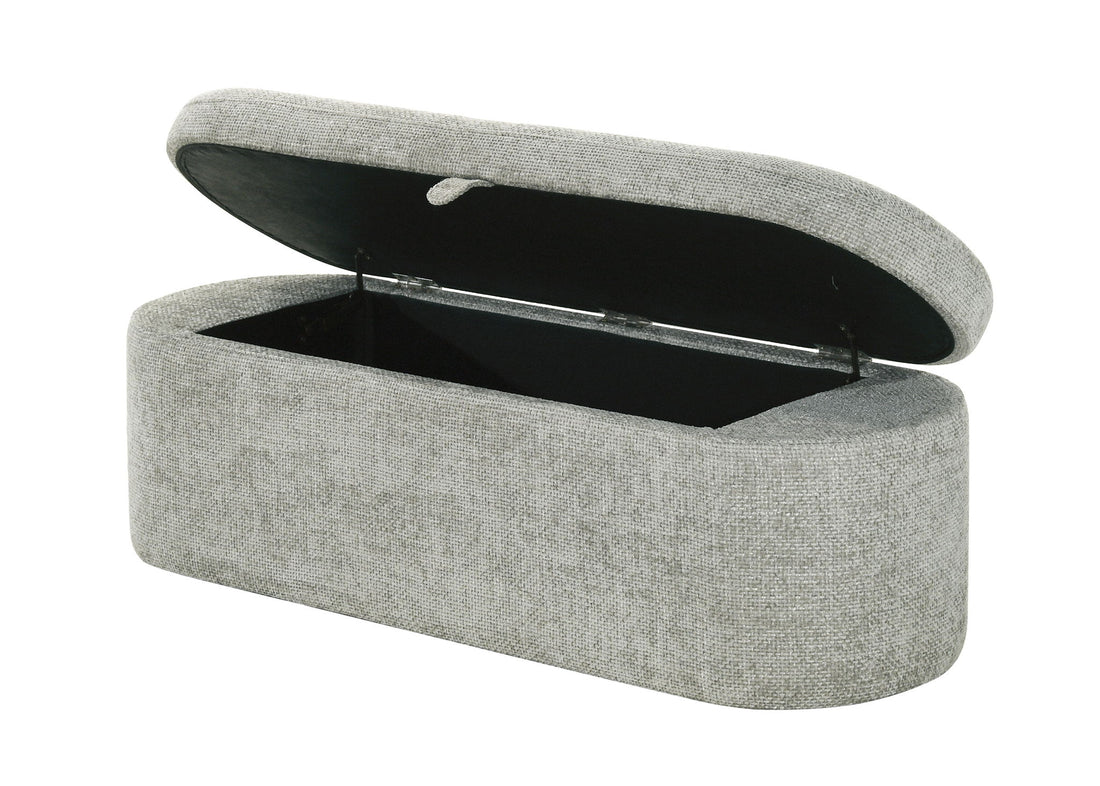 PHILIPA STORAGE BENCH-L.GREY TWEED