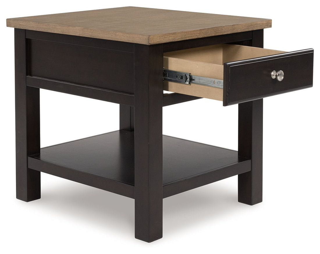 Drazmine - Rectangular End Table - Brown