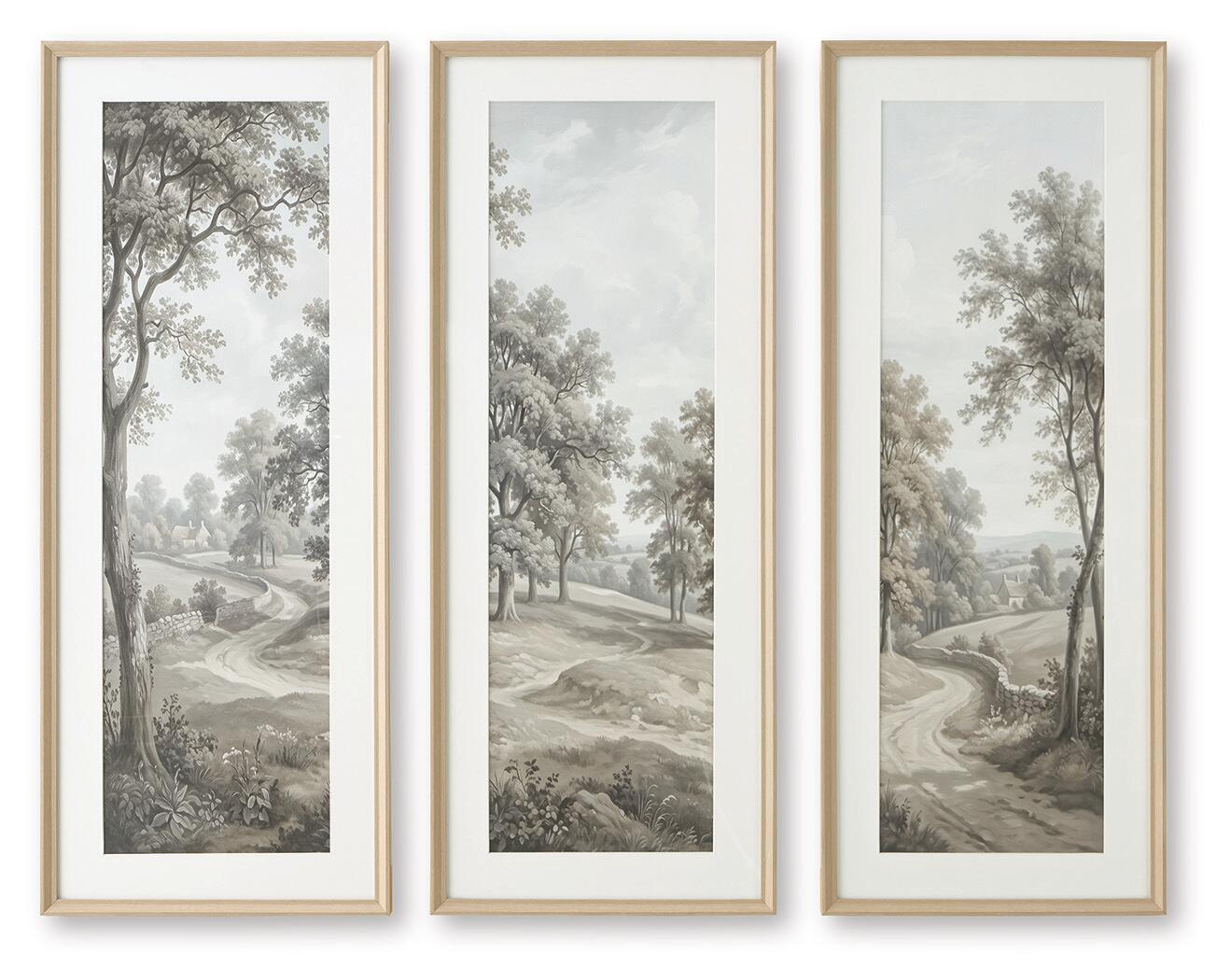 Dixonburg - Wall Art Set (Set of 3) - Taupe / Gray