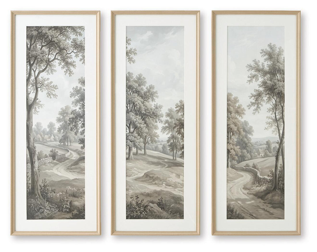 Dixonburg - Wall Art Set (Set of 3) - Taupe / Gray