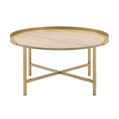 Mithea - Coffee Table - Oak & Gold