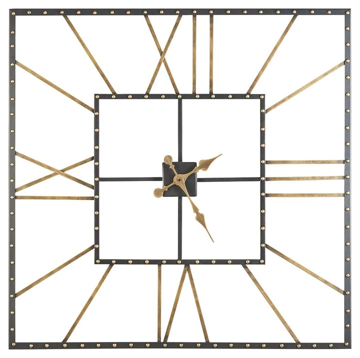Thames - Wall Clock - Black / Gold Finish
