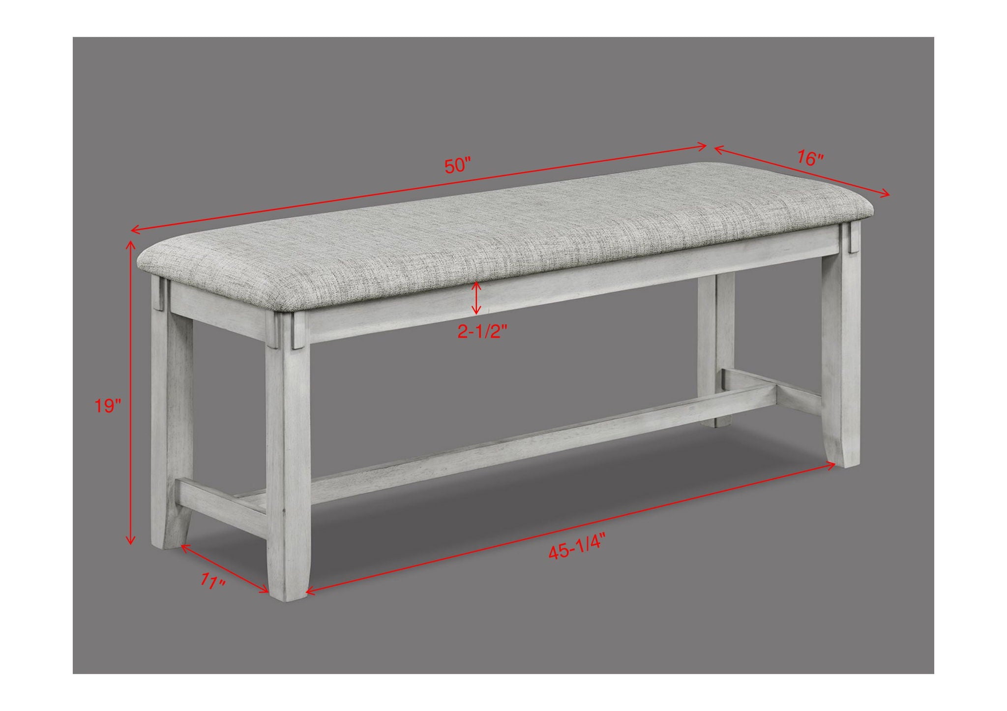 CLARA BENCH, DRIFT WOOD COLOR