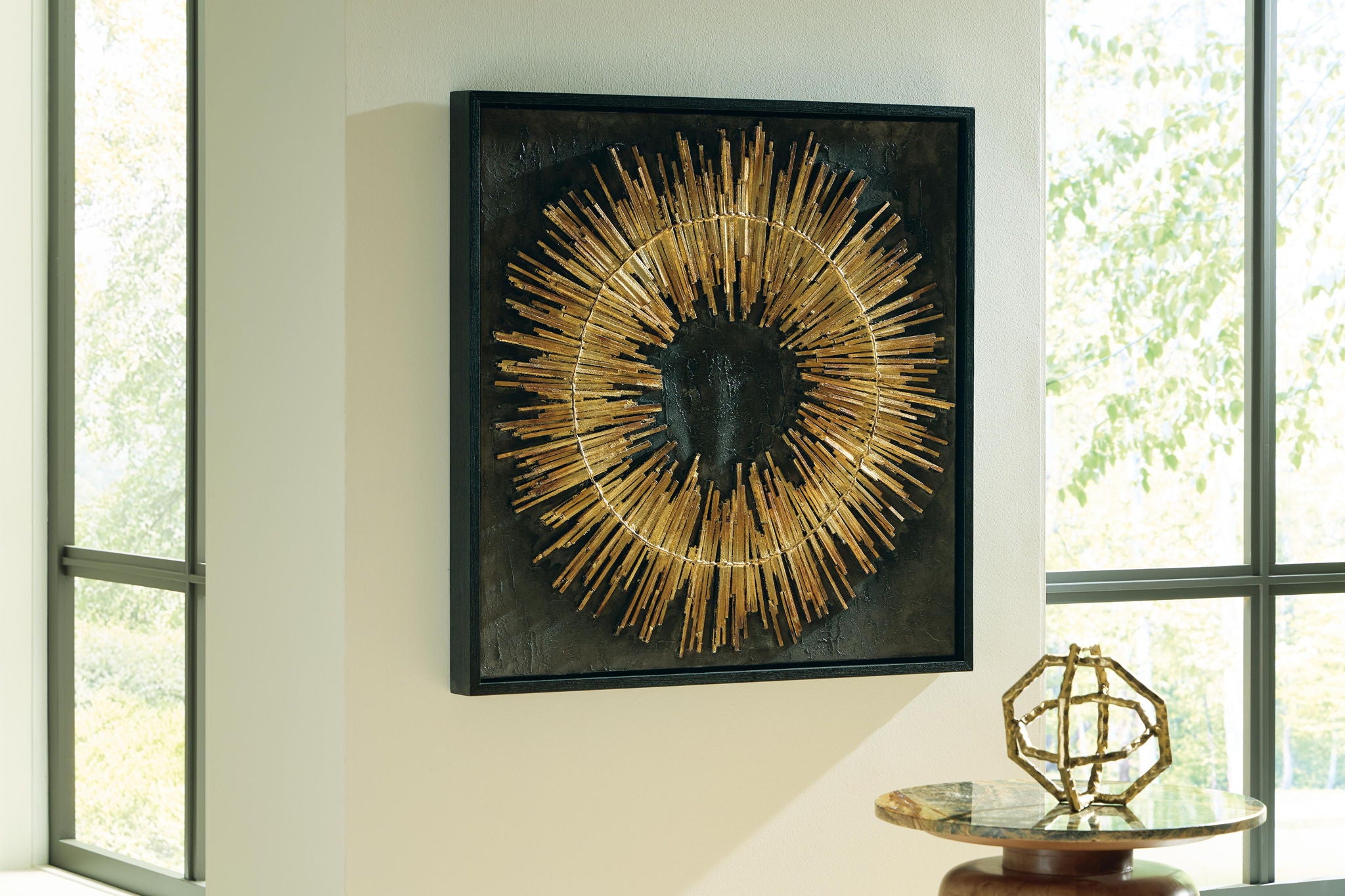 Buddins - Wall Art - Black / Gold Finish