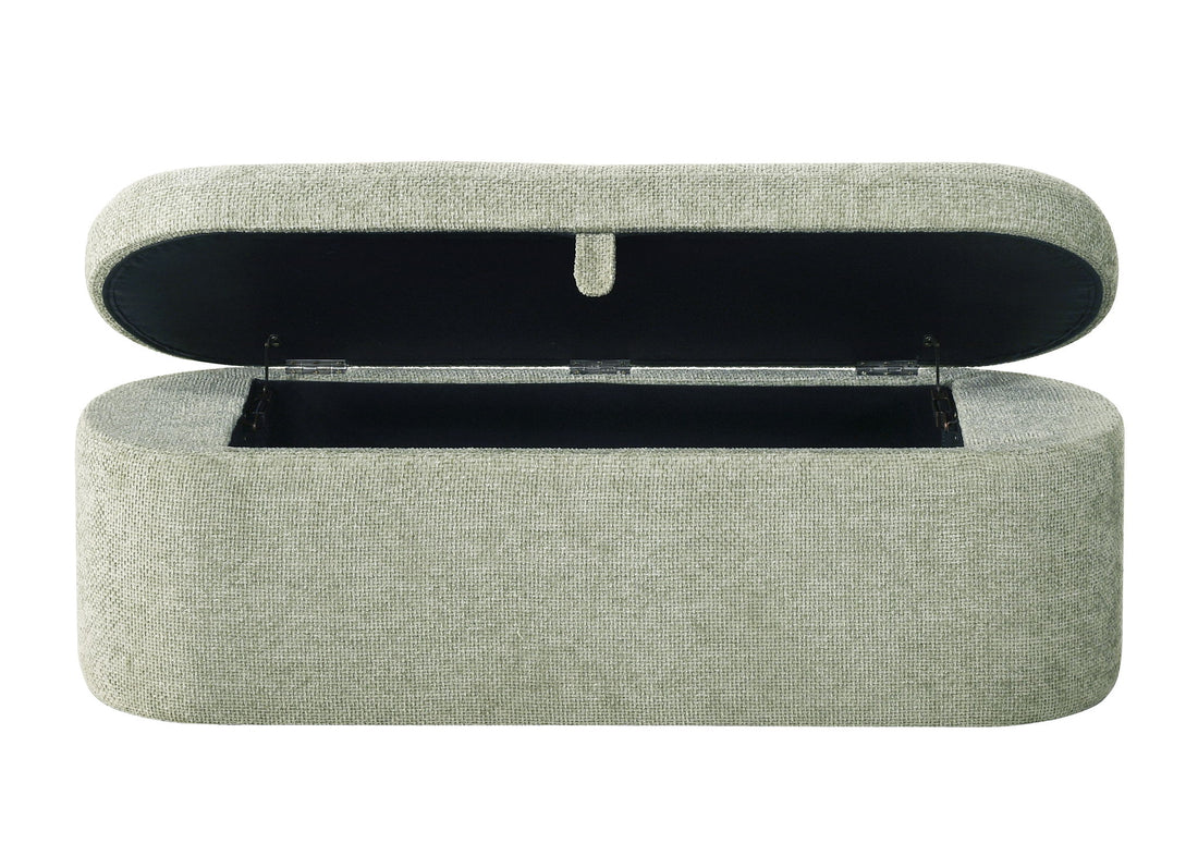 PHILIPA STORAGE BENCH-L.GREEN TWEED