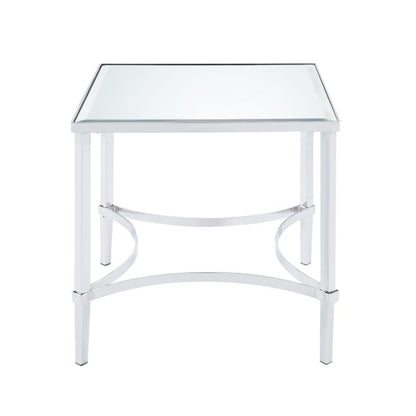 Petunia - End Table - Mirrored & Chrome