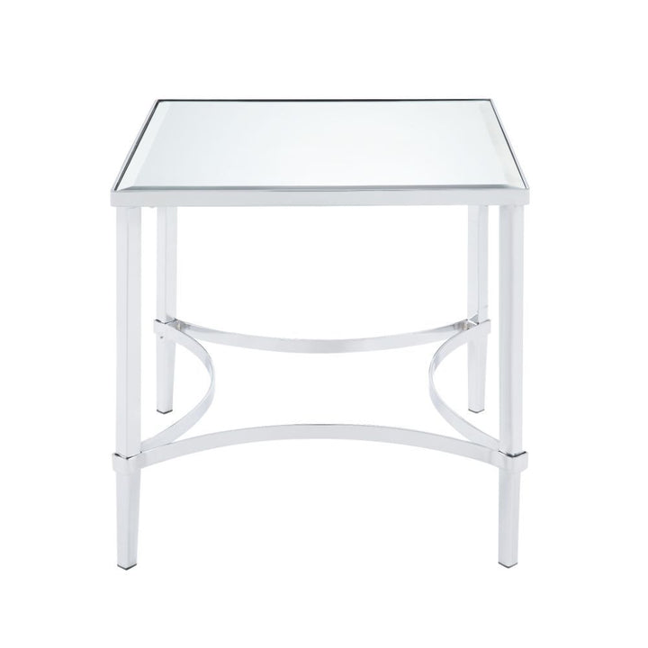 Petunia - End Table - Mirrored & Chrome