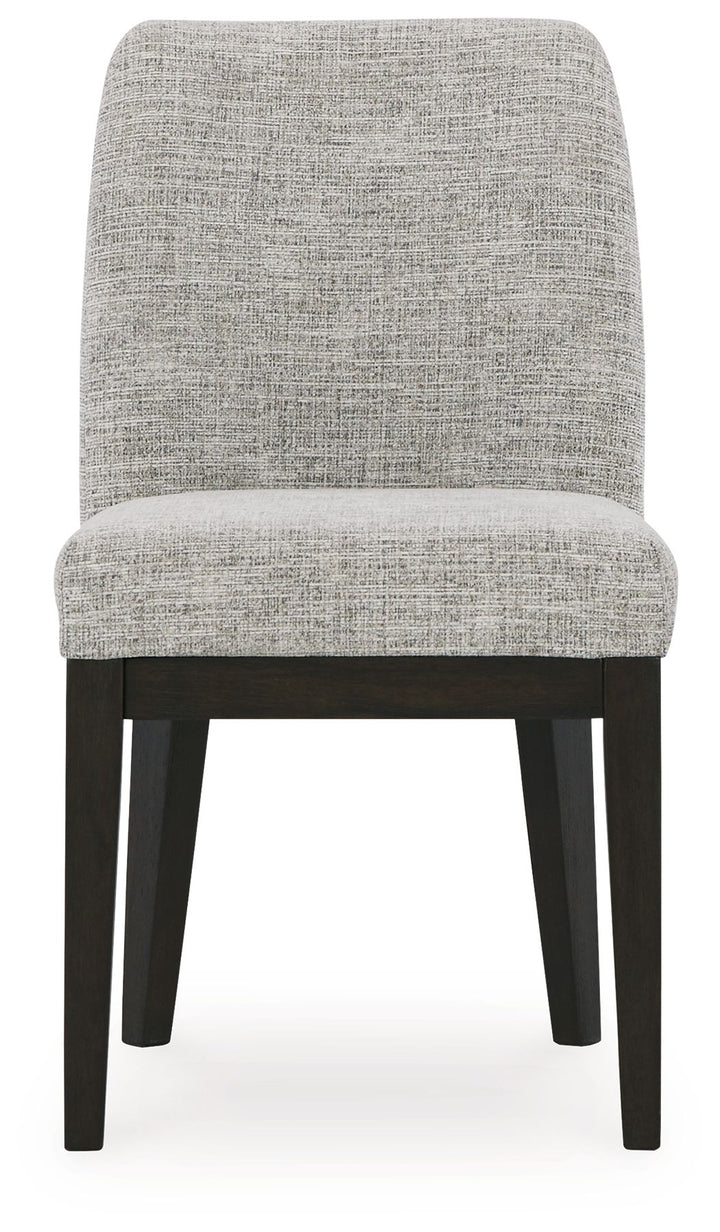 Burkhaus - Dining UPH Side Chair (Set of 2) - Beige / Dark Brown