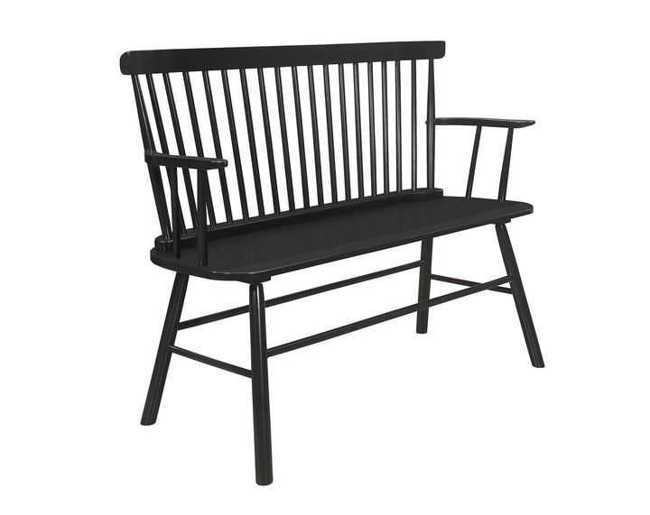 JERIMIAH SPINDLEBACK BENCH BLACK