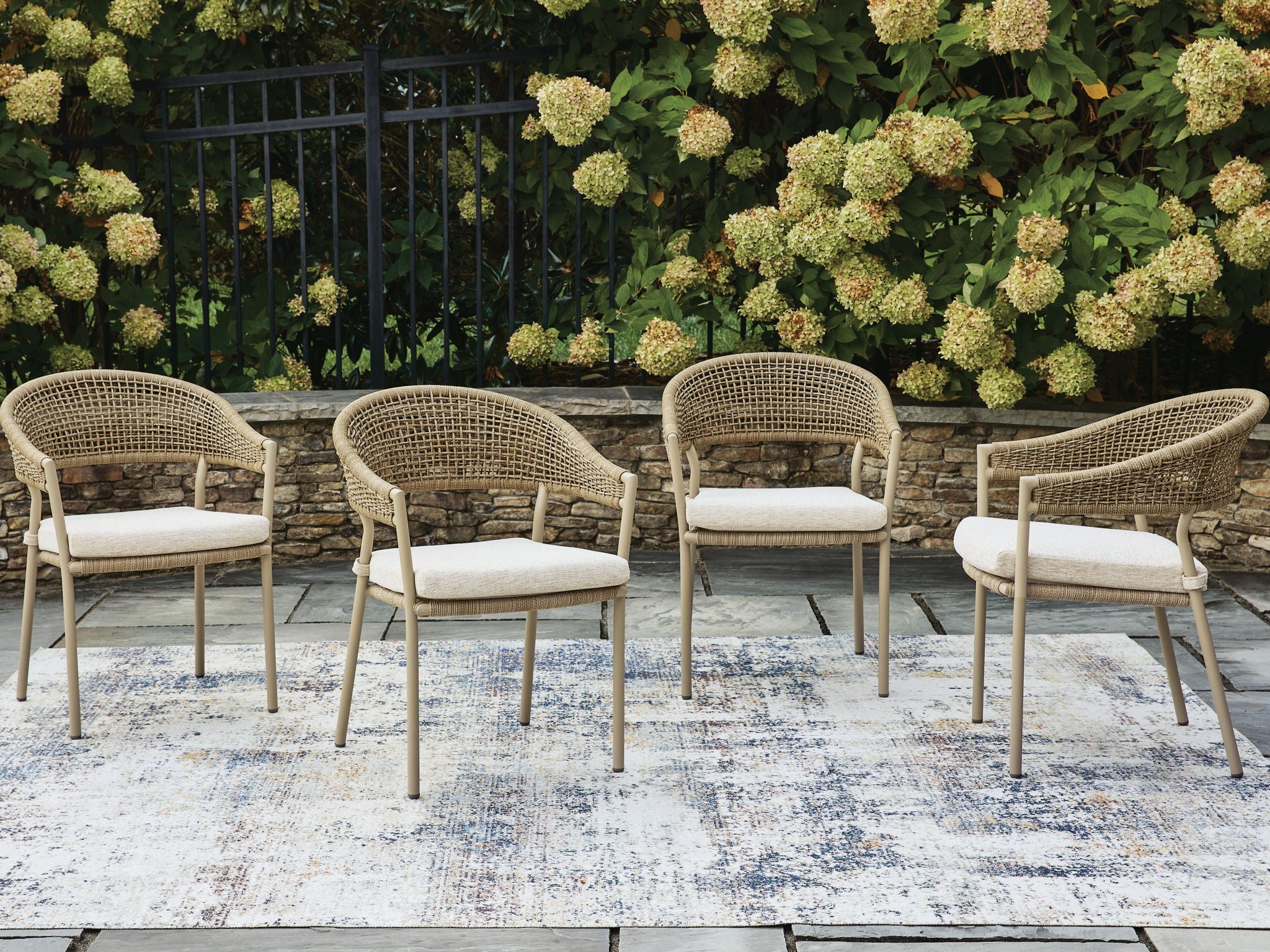 Orchard Beach - Arm Chair With Cushion (Set of 4) - Beige