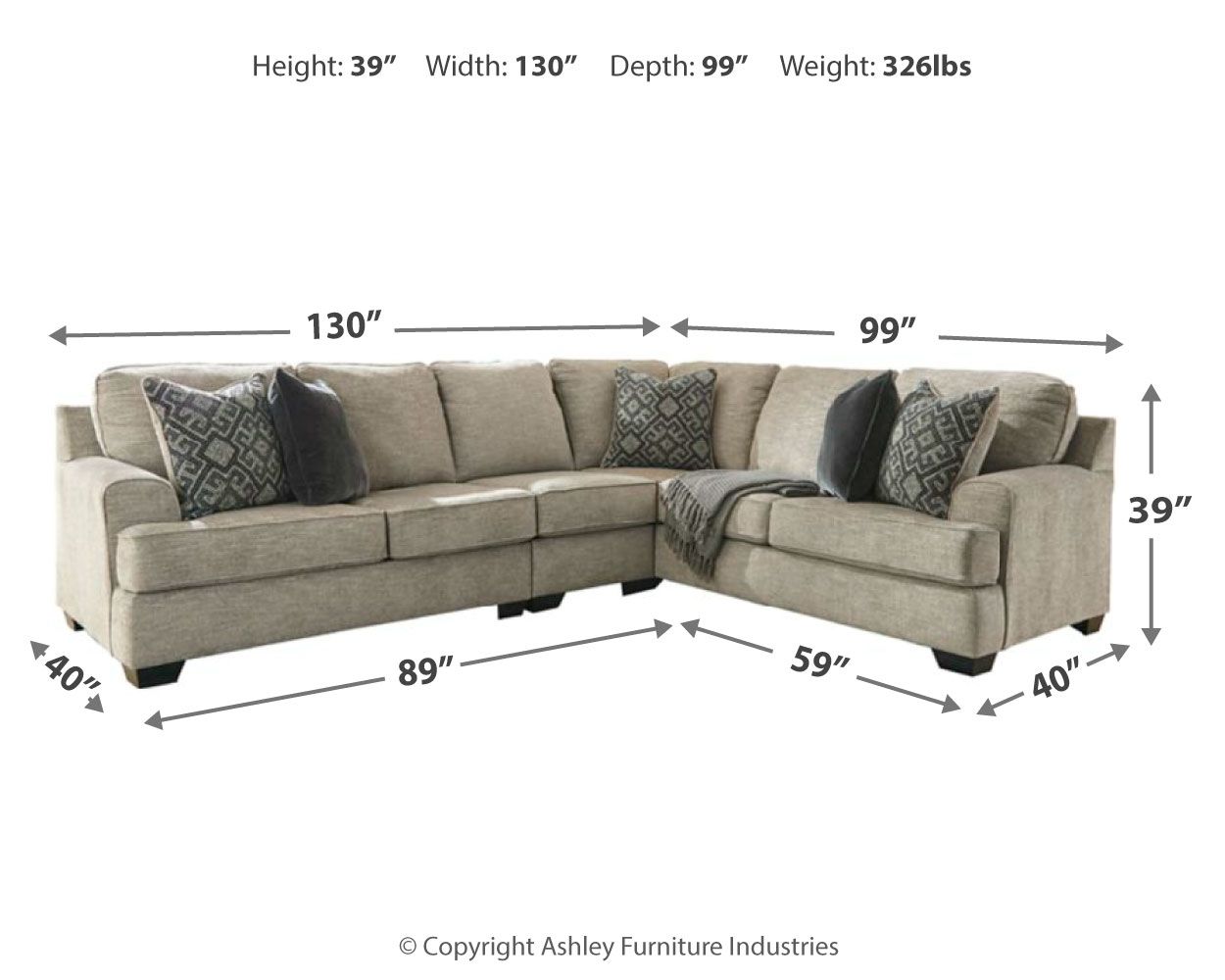 Bovarian - 3 Piece Sectional