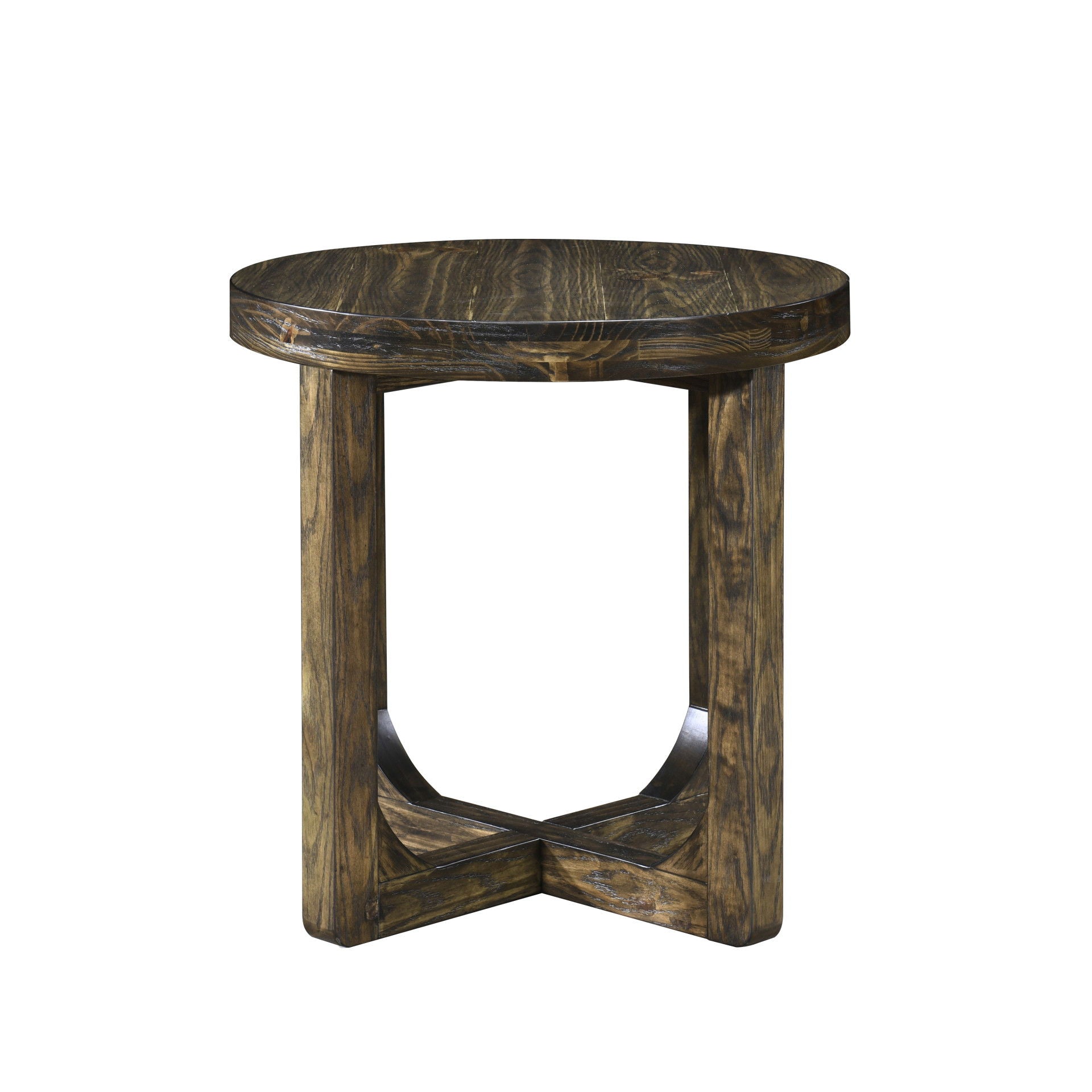 Kerby - Round End Table - Dark Brown