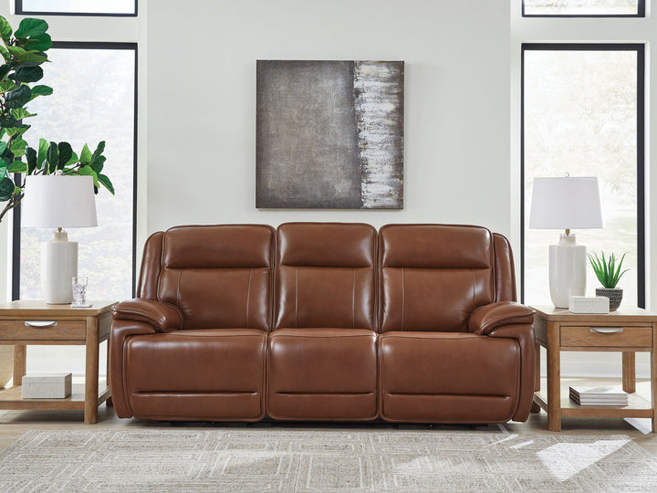 Healy Pier - Power Reclining Sofa / Adj Headrest - Chocolate