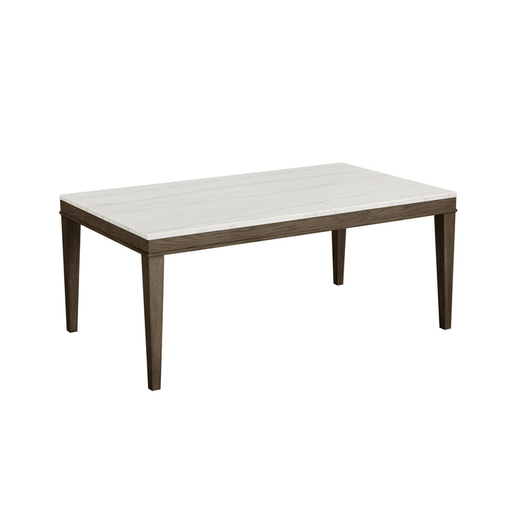 Essence - Mesa de comedor rectangular de 70" con tablero de mármol