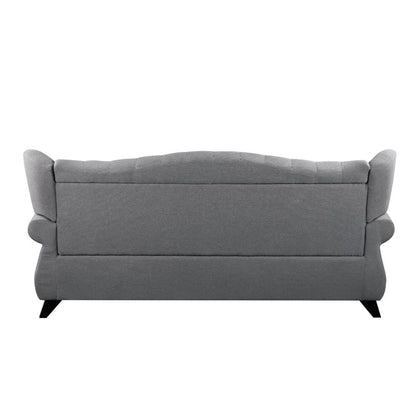 Hannes - Sofa With 2 Pillows - Gray Fabric