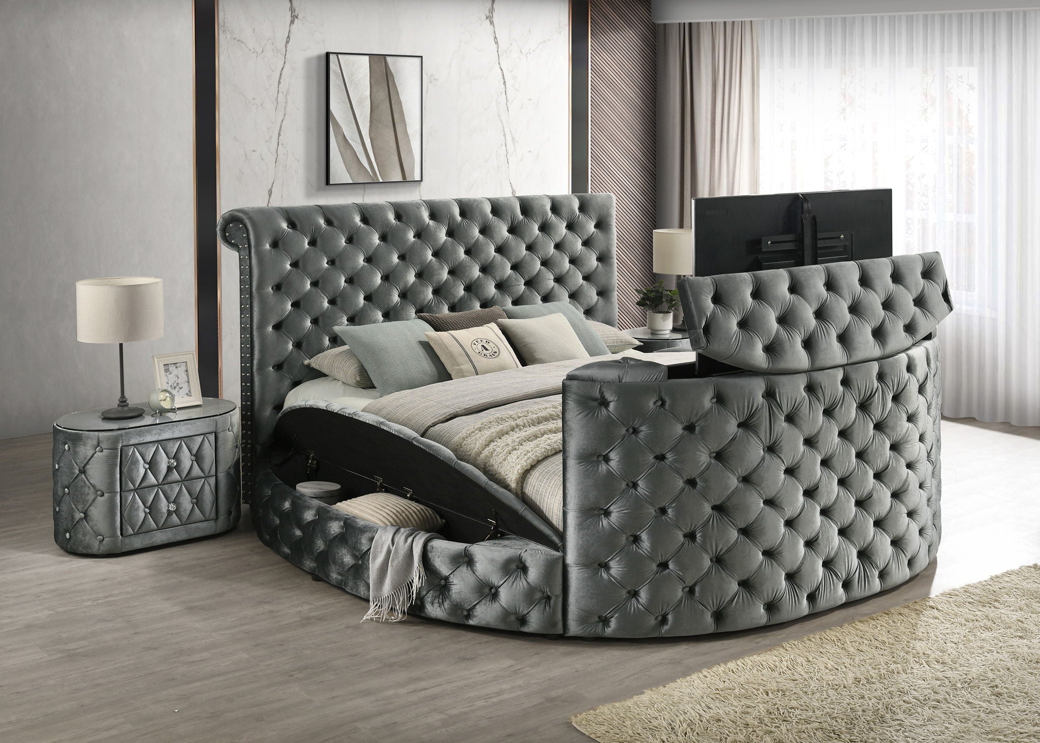 VOLTARE NIGHT STAND GREY
