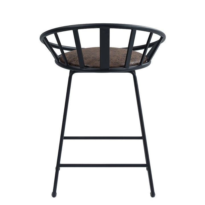Zudora - Counter Height Chair (Set of 2) - Synthetic Leather & Black