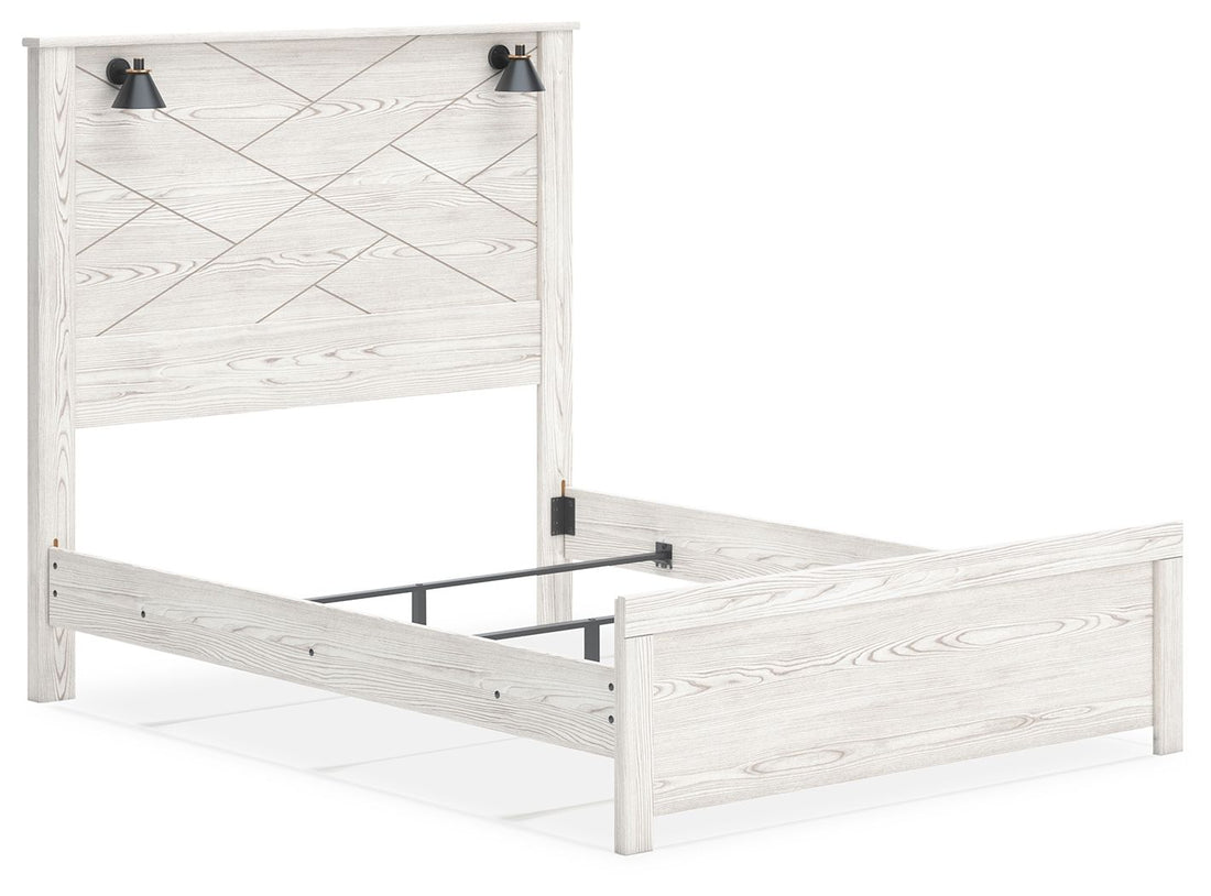 Gerridan - Panel Bed With Sconces