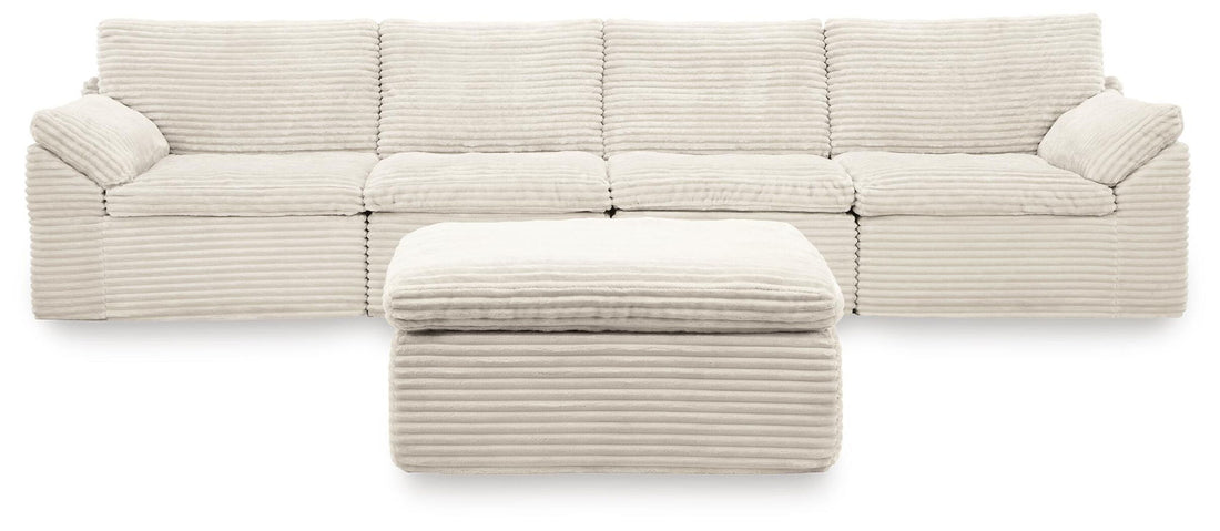 Fannin - 4-Piece Sectional With Ottoman - Ivory