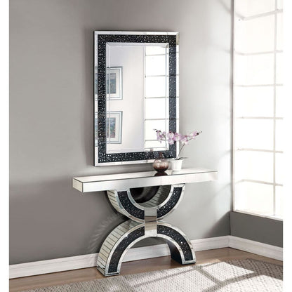 Nysa - Console Table With Faux Crystals - Mirrored