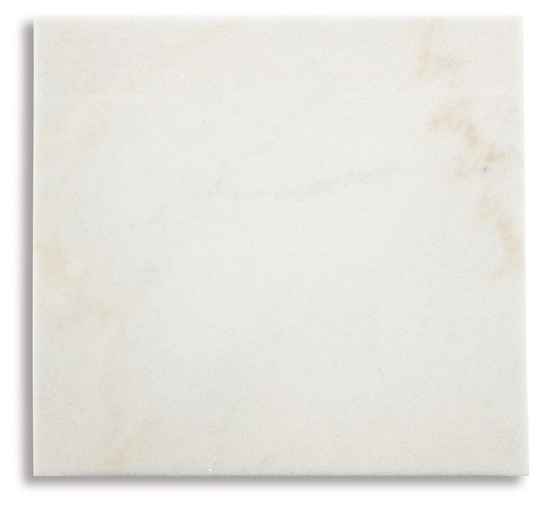 Fostead - Square End Table - White / Espresso