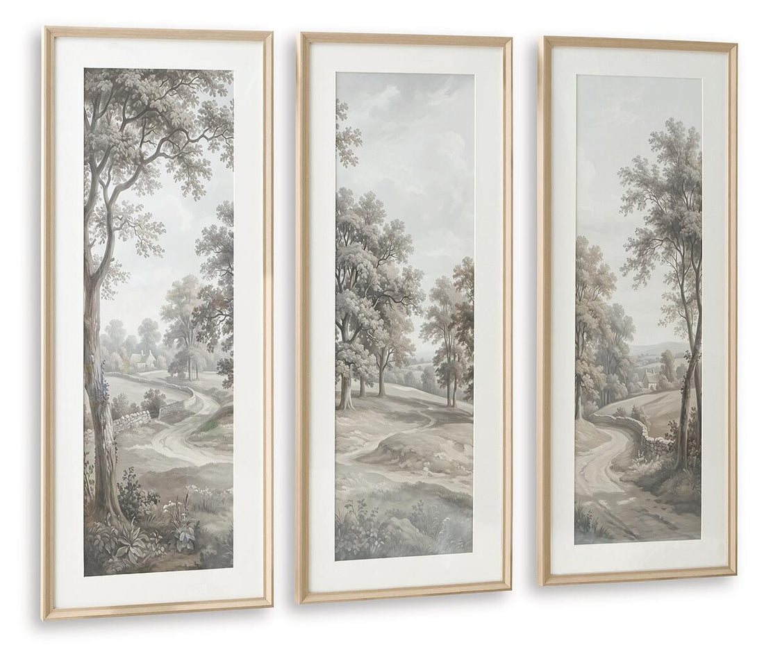 Dixonburg - Wall Art Set (Set of 3) - Taupe / Gray