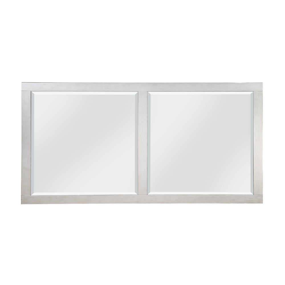 Varian - Dining Table (78"L) - Mirrored & Antique Platinum