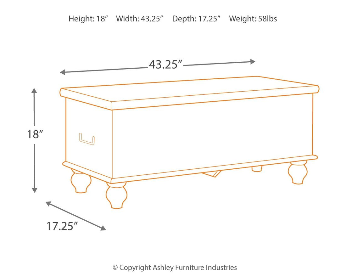 Fossil Ridge - Storage Bench - Beige