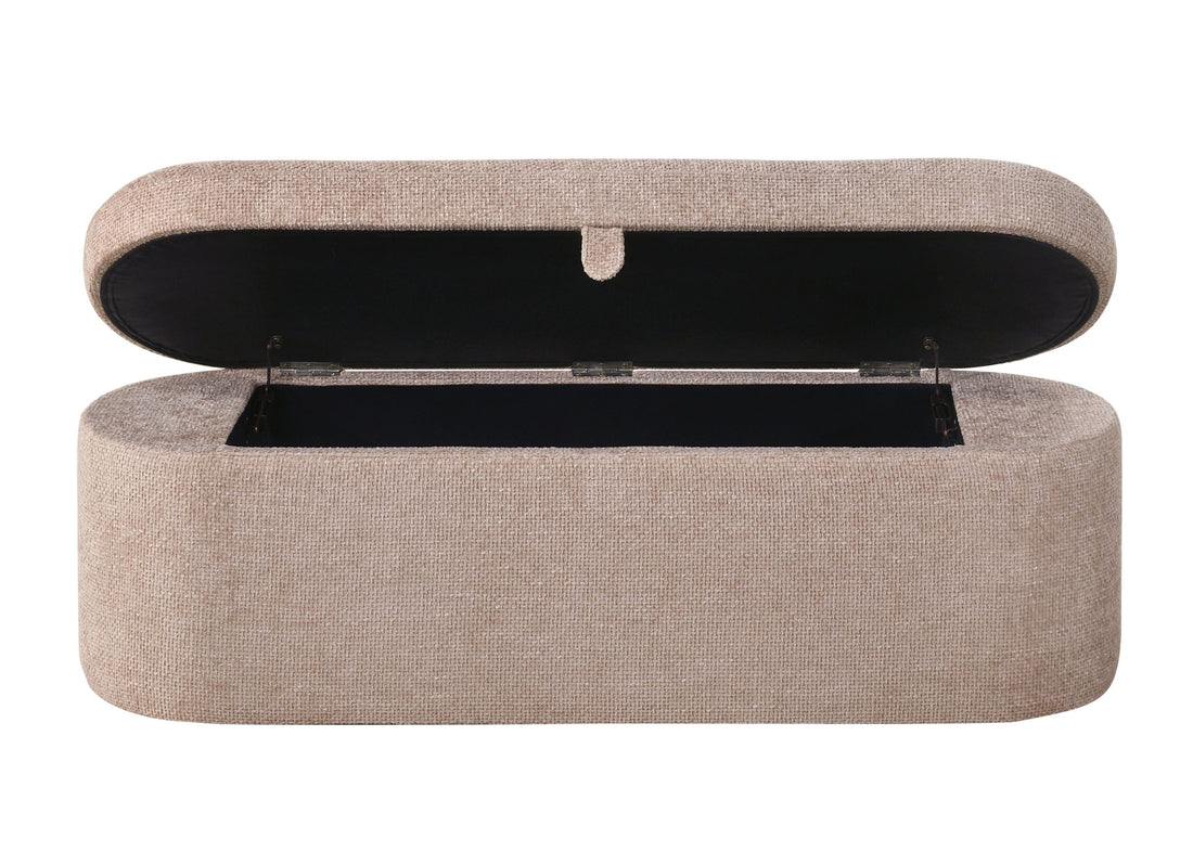 PHILIPA STORAGE BENCH-MAUVE TWEED