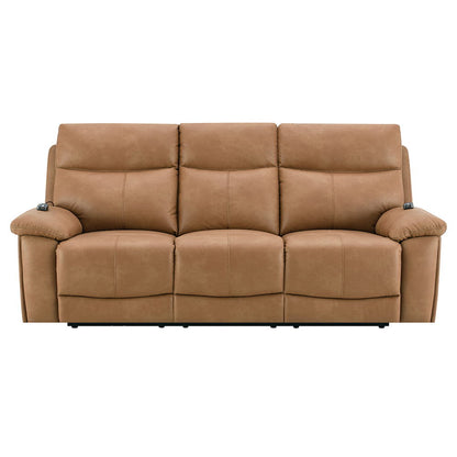 Chavis - Power Motion Sofa With USB & Power Headrest - Brown