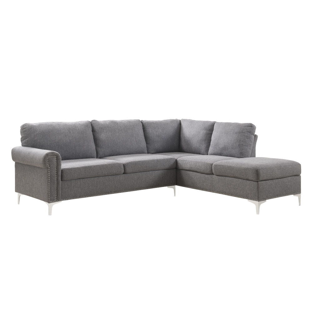 Melvyn - Sectional Sofa - Gray Fabric