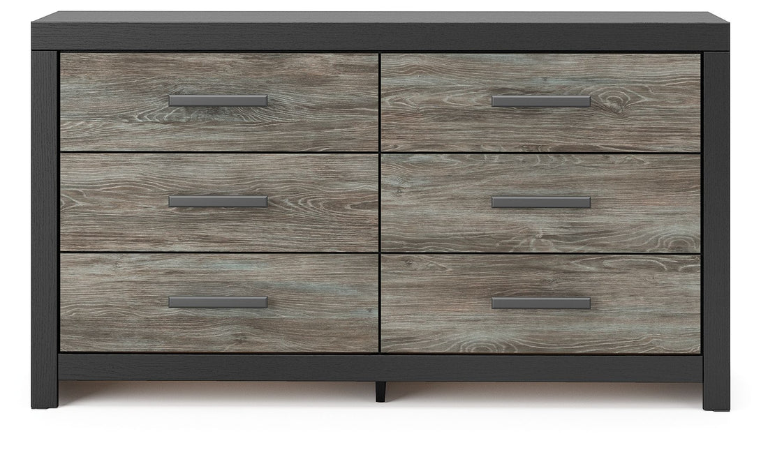 Broachmyn - 3 Pc. - Dresser And 2 Nightstands - Black / Gray