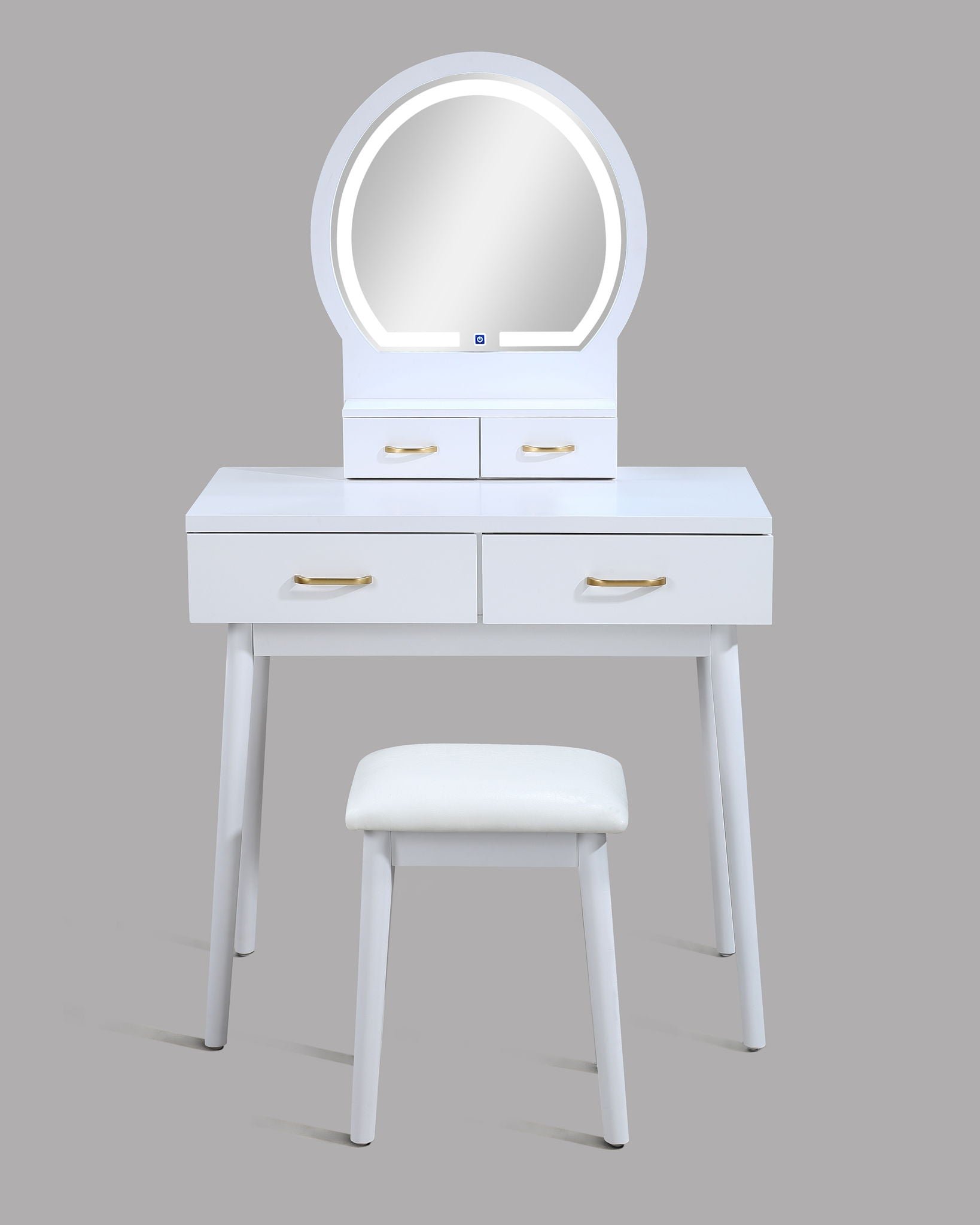 CECILIA VANITY TABLE & STOOL-WHITE