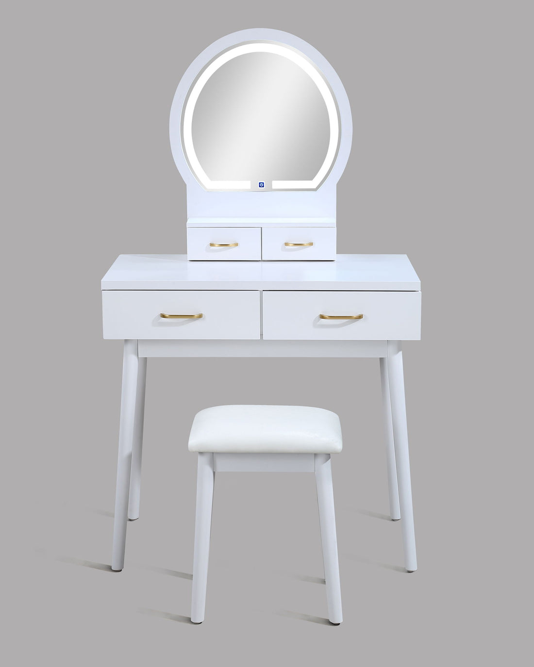 CECILIA VANITY TABLE & STOOL-WHITE