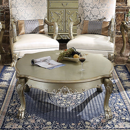 Dresden II - Coffee Table - Gold Patina & Bone