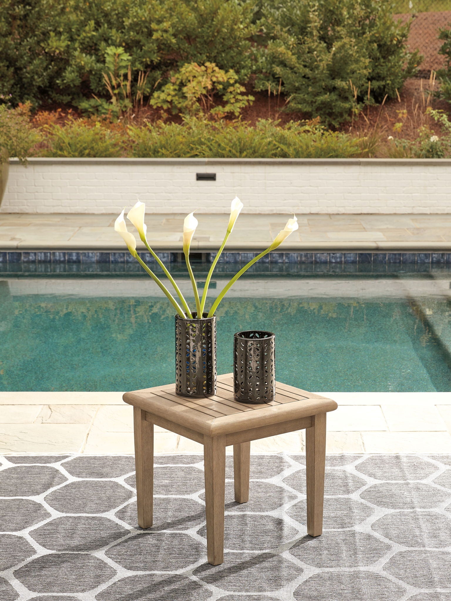 Carter Hall - Square End Table - Beige