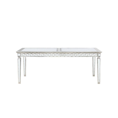 Varian - Dining Table (78"L) - Mirrored & Antique Platinum