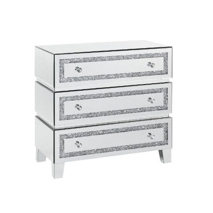 Noralie - 32" Cabinet - Mirrored, Faux Diamonds