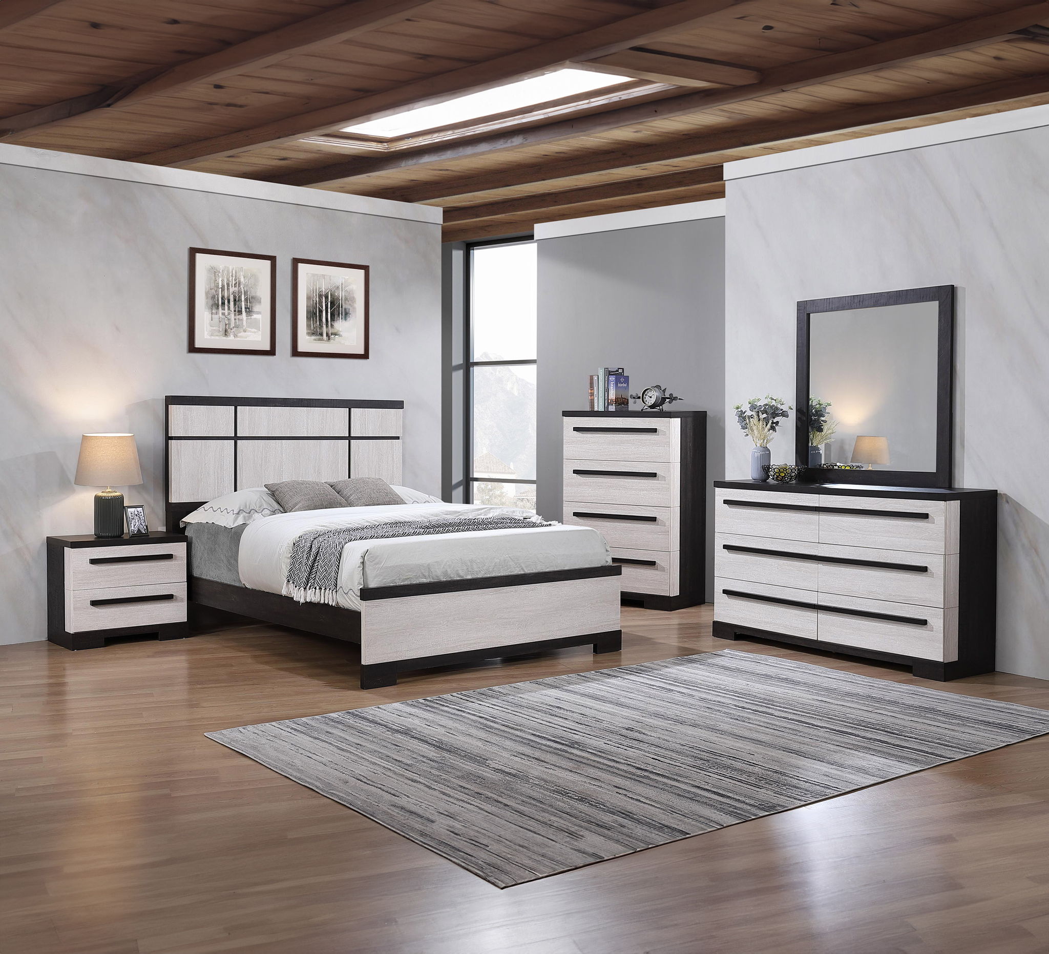 REMINGTON DRESSER TOP CHALK/EBONY