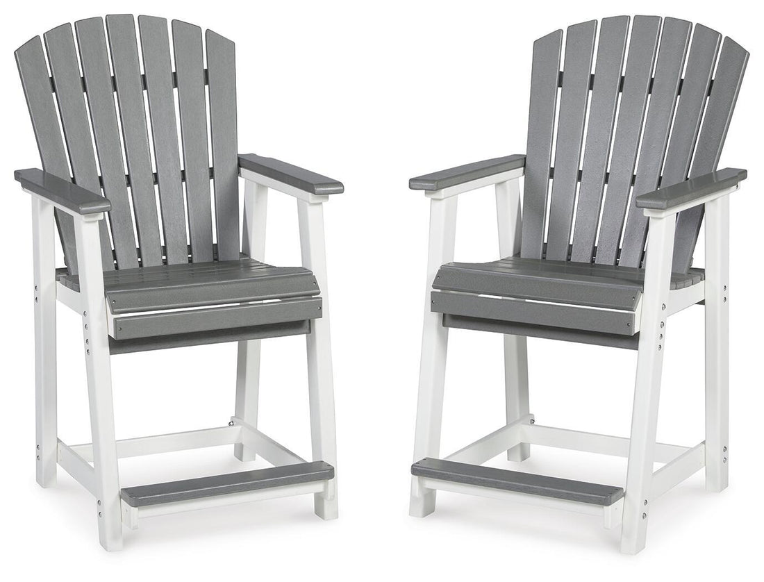 Transville - Barstool (Set of 2) - Gray / White