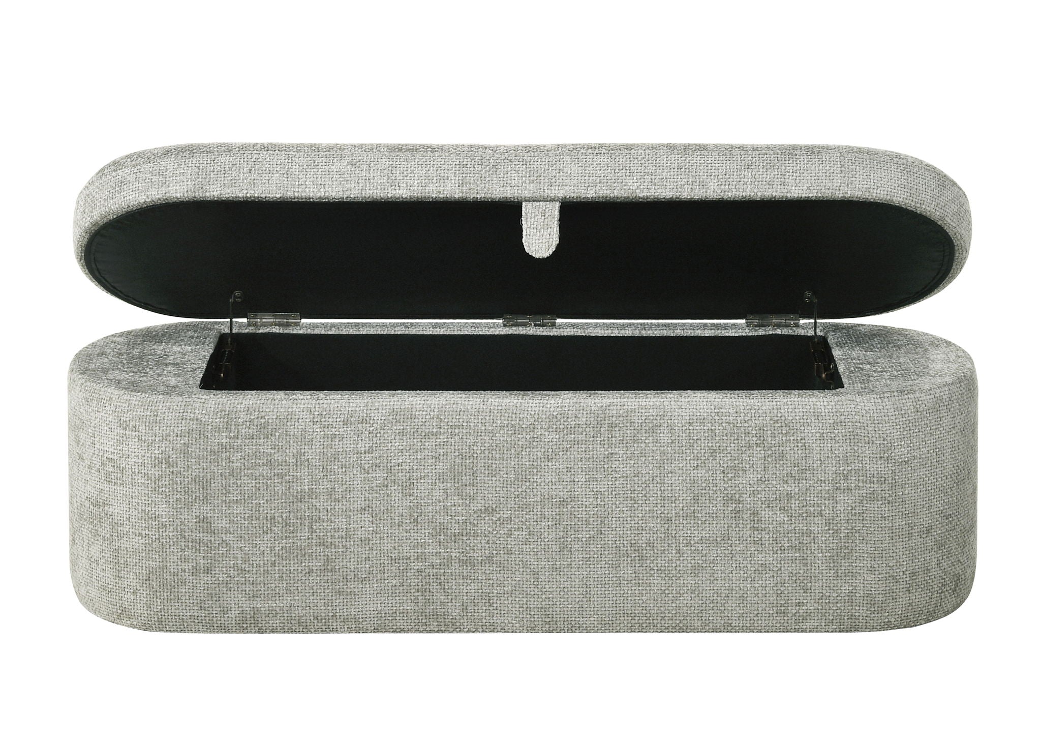PHILIPA STORAGE BENCH-L.GREY TWEED