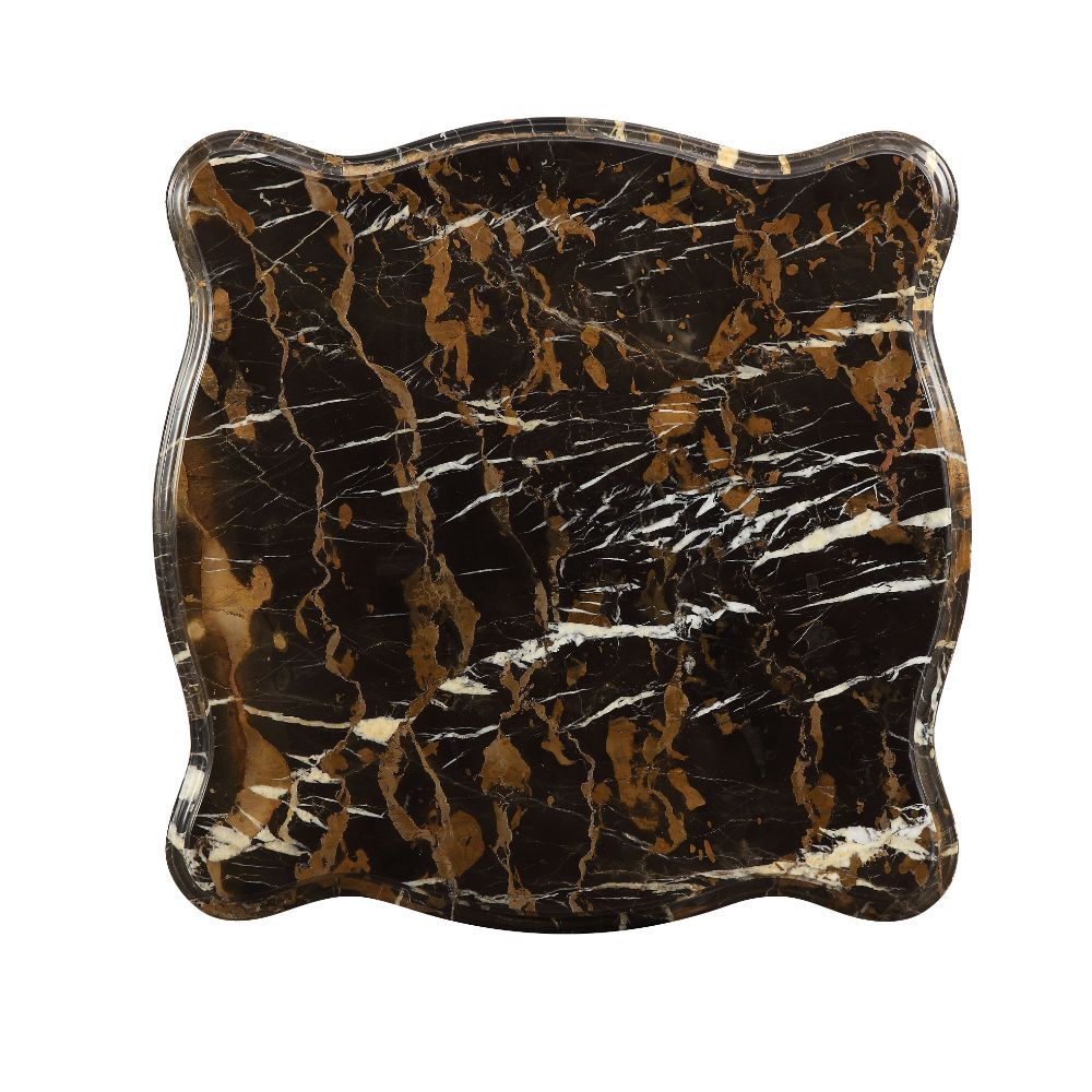 Forsythia - End Table - Marble Top & Walnut