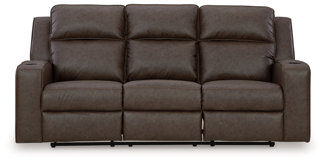 Lavenhorne - Rec Sofa W/Drop Down Table - Granite