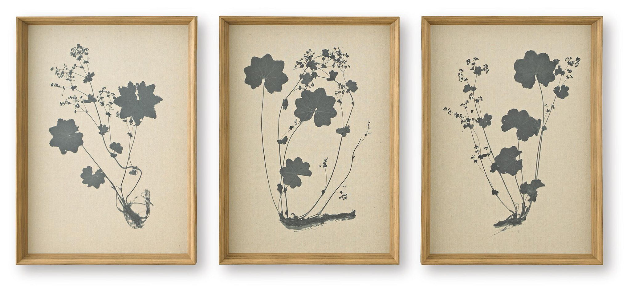 Huddwick - Wall Art Set (Set of 3) - Linen / Black
